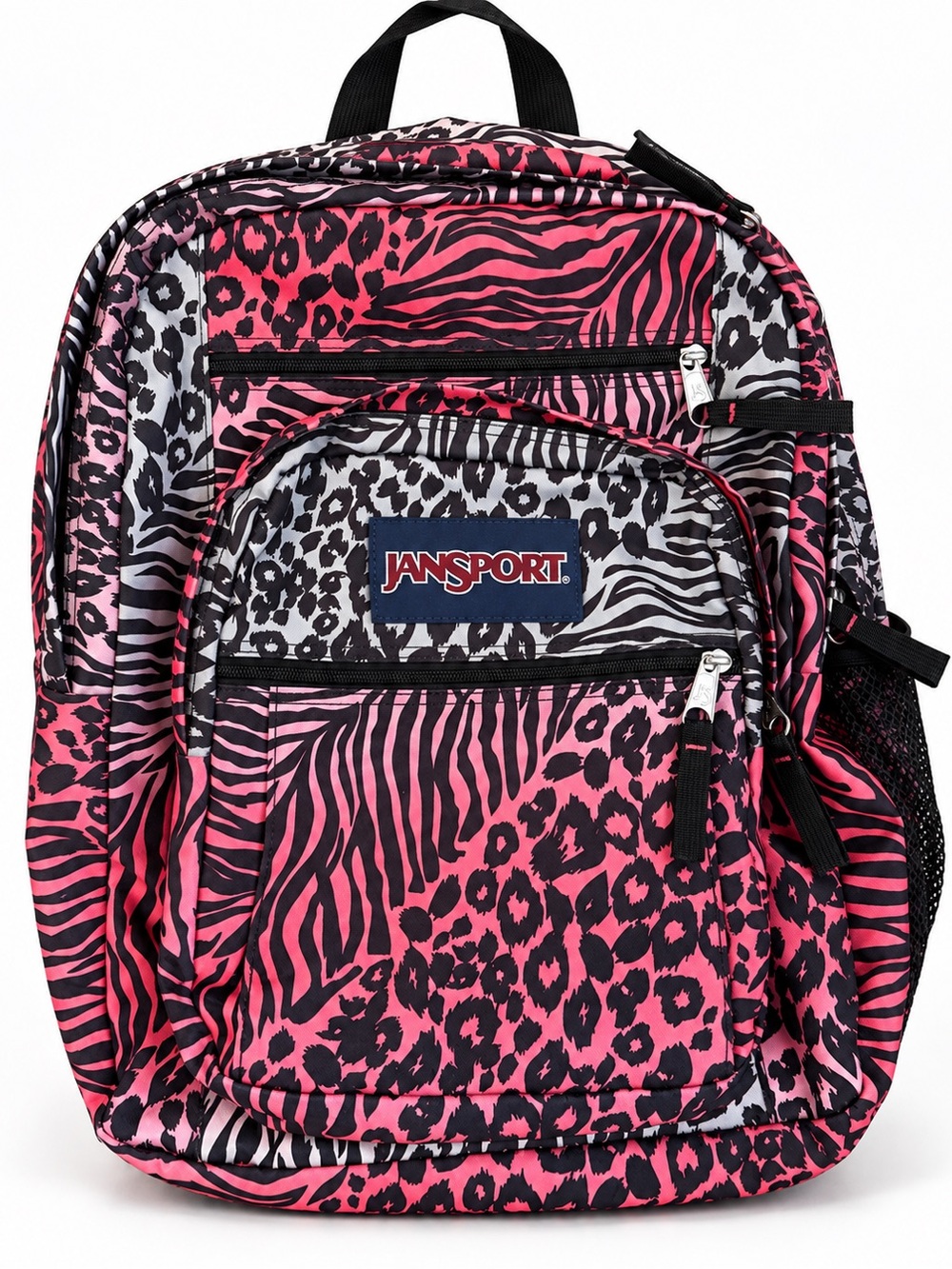 JanSport Pink Zebra Leopard Animal Print Y2K Backpack